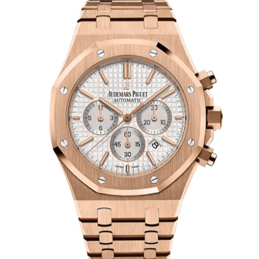 Audemars Piguet Royal Oak 41mm Textured White Dial Rose Gold 26320OR.OO.1220OR.02 - WATCHXNYC