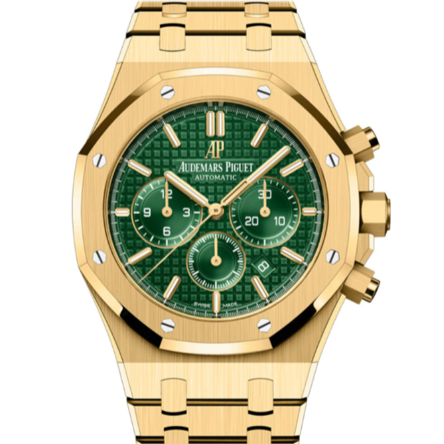 Audemars Piguet Royal Oak Chronograph 41mm Green Dial Yellow Gold 26331BA.OO.1220BA.02 - WATCHXNYC