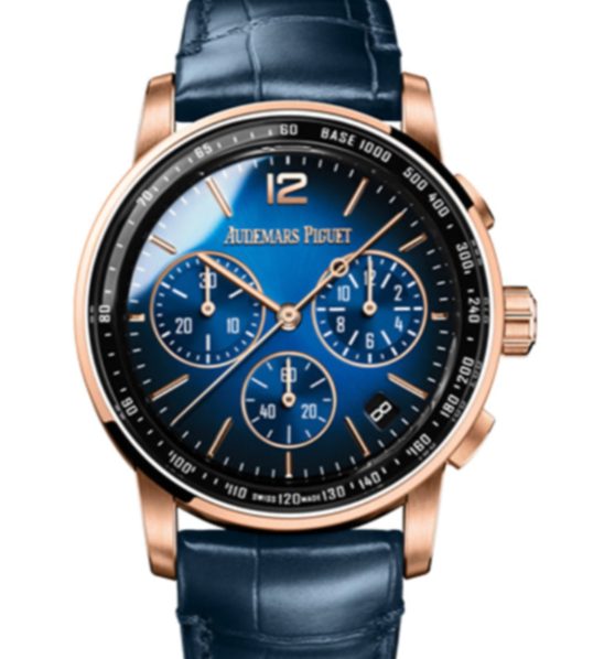 Audemars Piguet Code 11.59 41mm Smoked Lacquered Blue Dial Rose Gold 26393OR.OO.A028CR.01 - WATCHXNYC