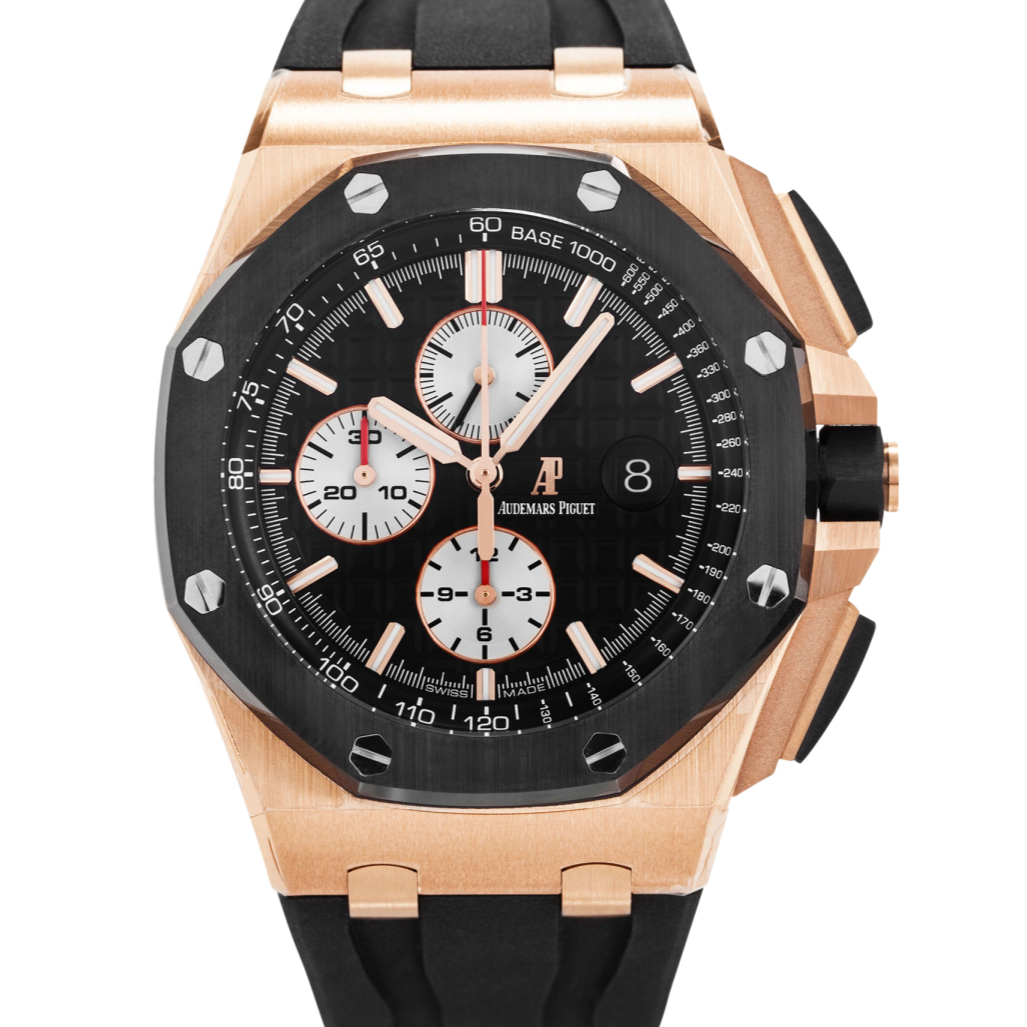 Audemars Piguet Royal Oak Offshore Chronograph 44mm Black Dial Rose Gold 26401RO.OO.A002CA.01 - WATCHXNYC