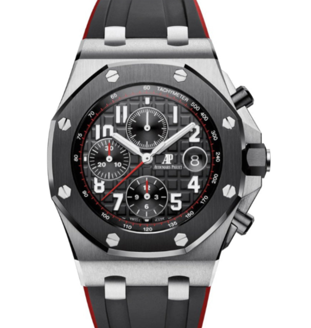 Audemars Piguet Royal Oak Offshore Chronograph 42mm Black Stainless Steel Dial Black Strap  26470SO.OO.A002CA.01 - WATCHXNYC
