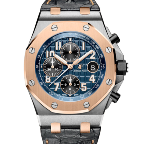Audemars Piguet Royal Oak Offshore 42mm Blue Dial Stainless Steel &amp; Rose Gold 26471SR.OO.D101CR.01 - WATCHXNYC