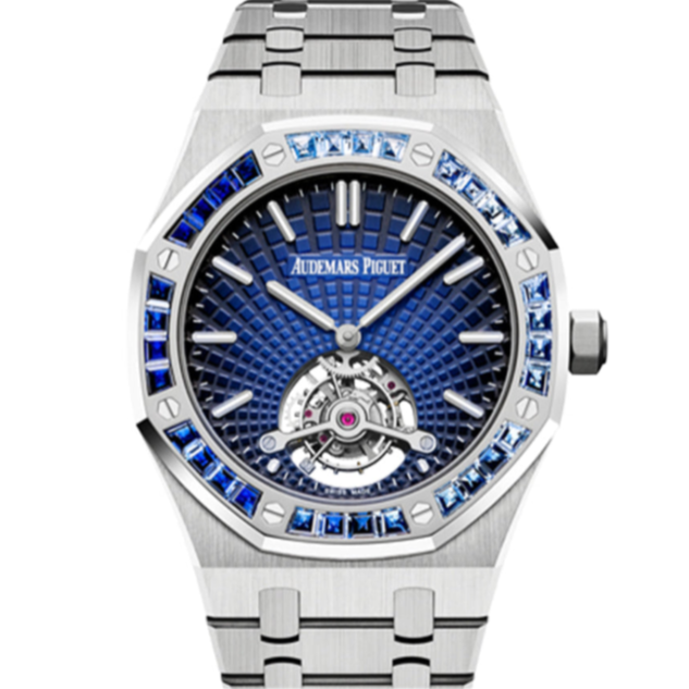 Audemars Piguet Royal Oak Sapphire 41mm Blue Dial Platinum 26521PT.YY.1220PT.01 - WATCHXNYC