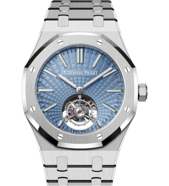 Audemars Piguet Royal Oak 41mm Light Blue Dial Platinum Bracelet 26530PT.OO.1220PT.01 - WATCHXNYC