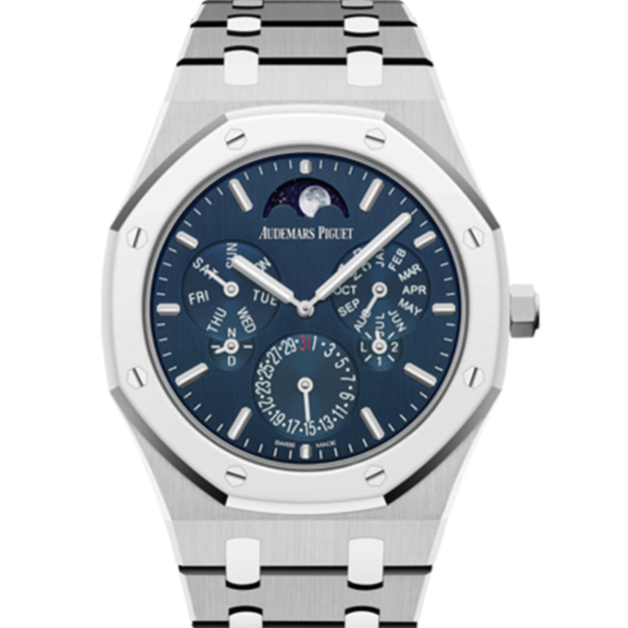 Audemars Piguet Royal Oak 41mm Blue Dial Titanium &amp; Platinum 26586IP.OO.1240IP.01 - WATCHXNYC