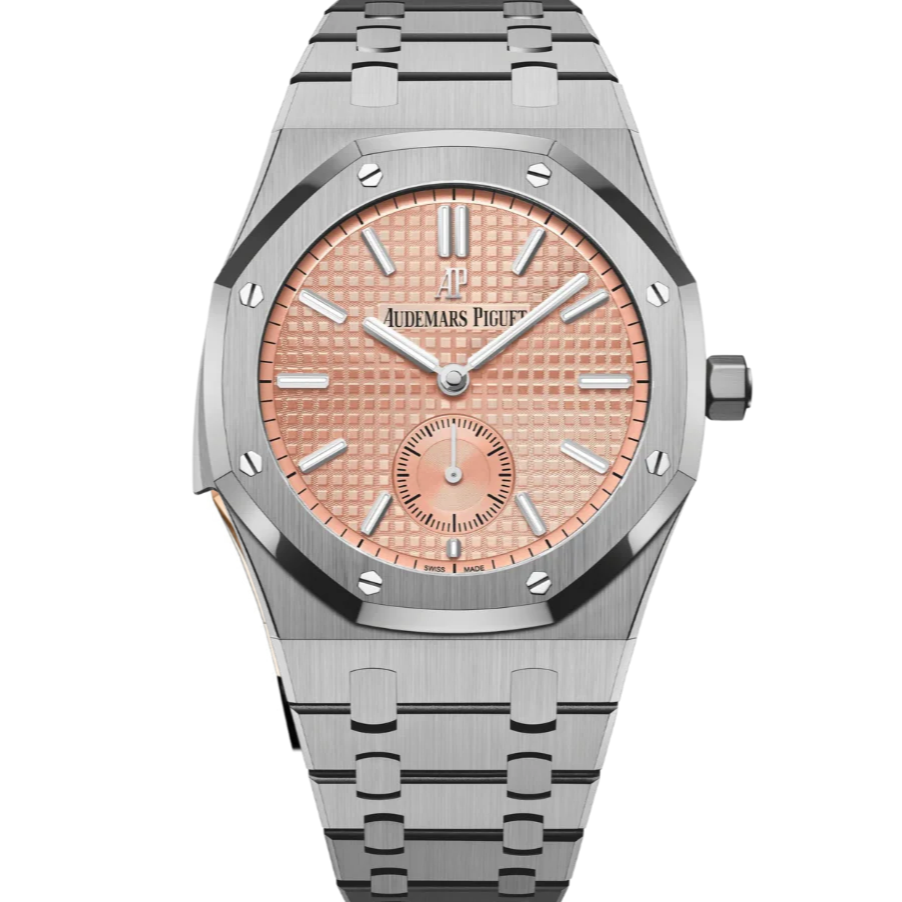 Audemars Piguet Grande Tapisserie Royal Oak 42mm Salmon Dial Titanium 26591TI.OO.1252TI.02 - WATCHXNYC