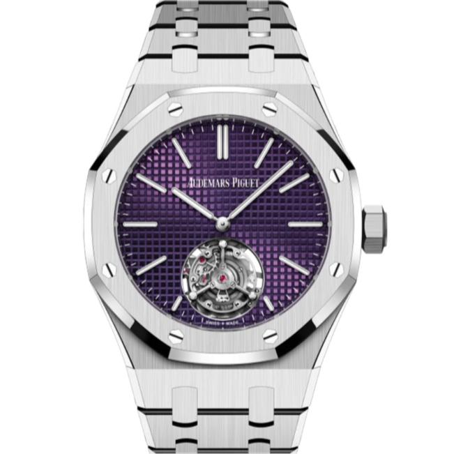 Audemars Piguet Royal Oak 37mm Purple Dial Stainless Steel Bracelet 26660ST.OO.1356ST.01 - WATCHXNYC