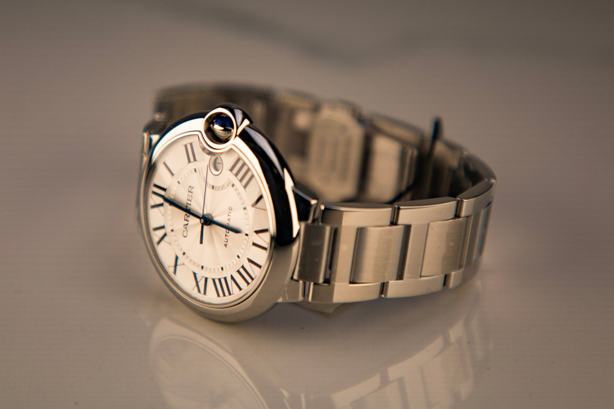 Cartier Ballon Bleu 40 mm Steel Silver Dial Bracelet WSBB0040 - WATCHXNYC