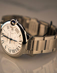Cartier Ballon Bleu 40 mm Steel Silver Dial Bracelet WSBB0040 - WATCHXNYC