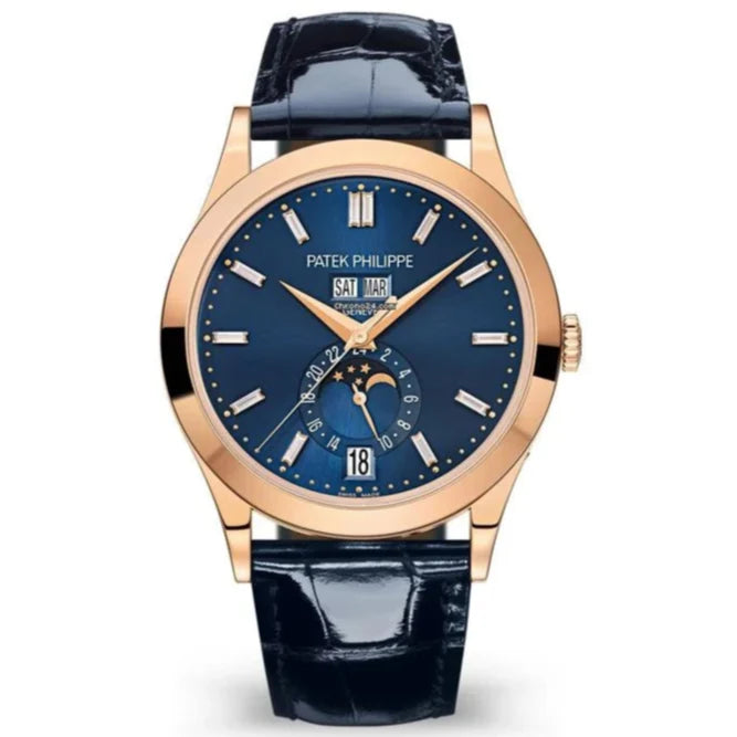 Patek Philippe Complications 38.5mm Blue Dial Rose Gold 5396R-015 - WATCHXNYC
