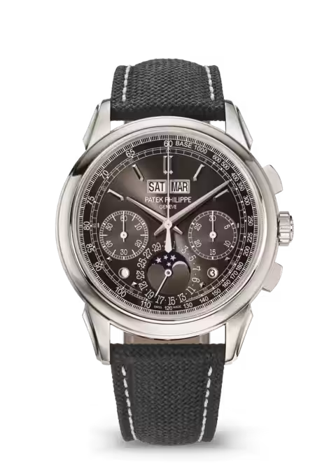 Patek Phillippe Grand Complications 41 mm Charcoal Gray Dial Platinum Fabric Strap 5270P-015 - WATCHXNYC