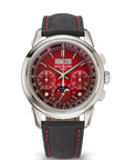 Patek Phillippe Grand Complications Chronograph 41mm Red Dial Platinum Fabric Strap 5270P-017 - WATCHXNYC
