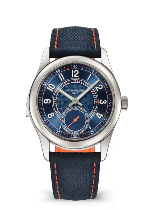 Patek Phillippe Grand Complications Navy Blue Dial White gold Fabric Strap 38mm 7047G-001 - WATCHXNYC