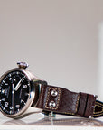 IWC Schaffhausen Big Pilot’s Watch Heritage 46.2  mm Black Dial Titanium Brown    Strap IW501004 - WATCHXNYC