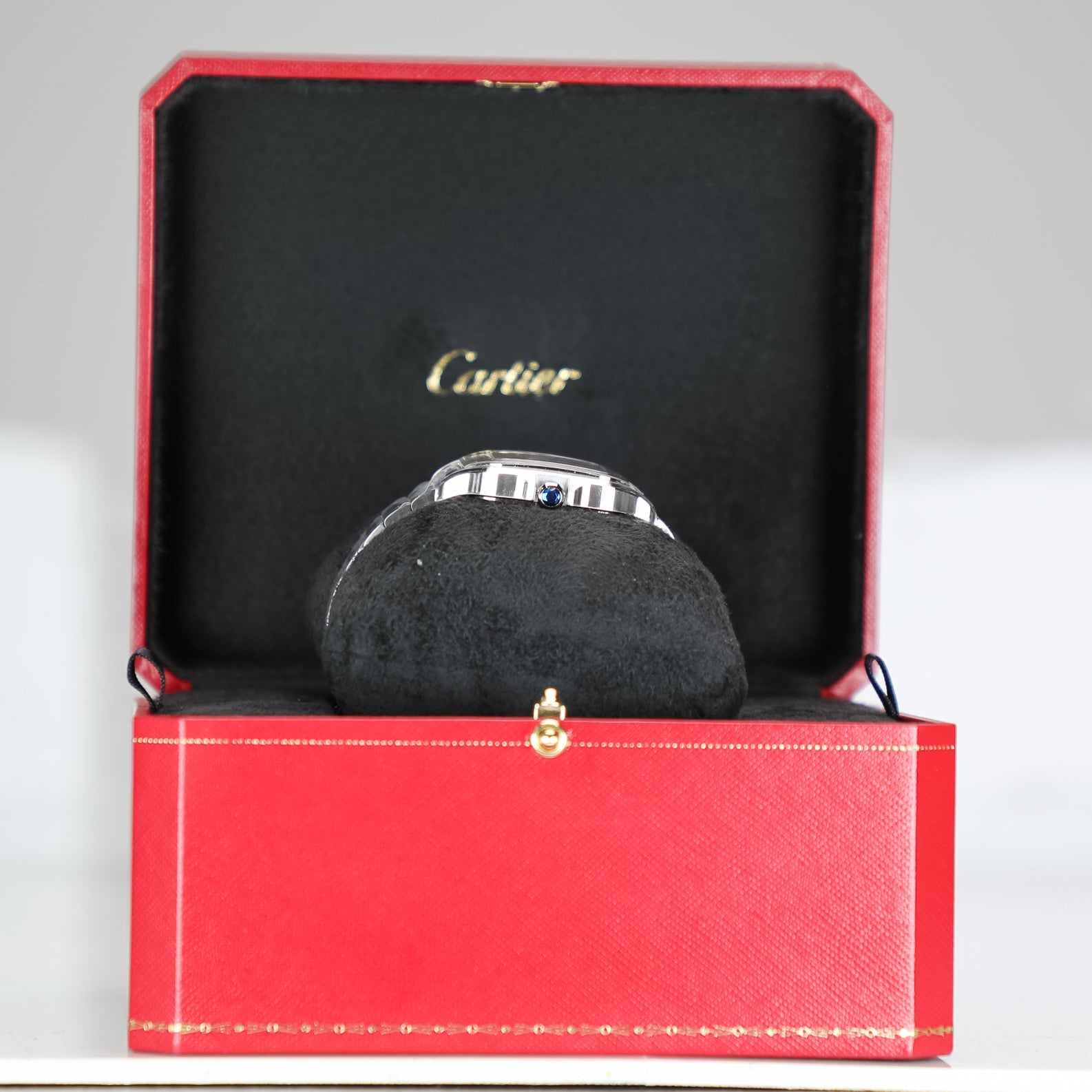 Cartier Santos 41.9 mm x 35.1 mm Medium Steel Silver Dial Bracelet WSSA0029 - WATCHXNYC