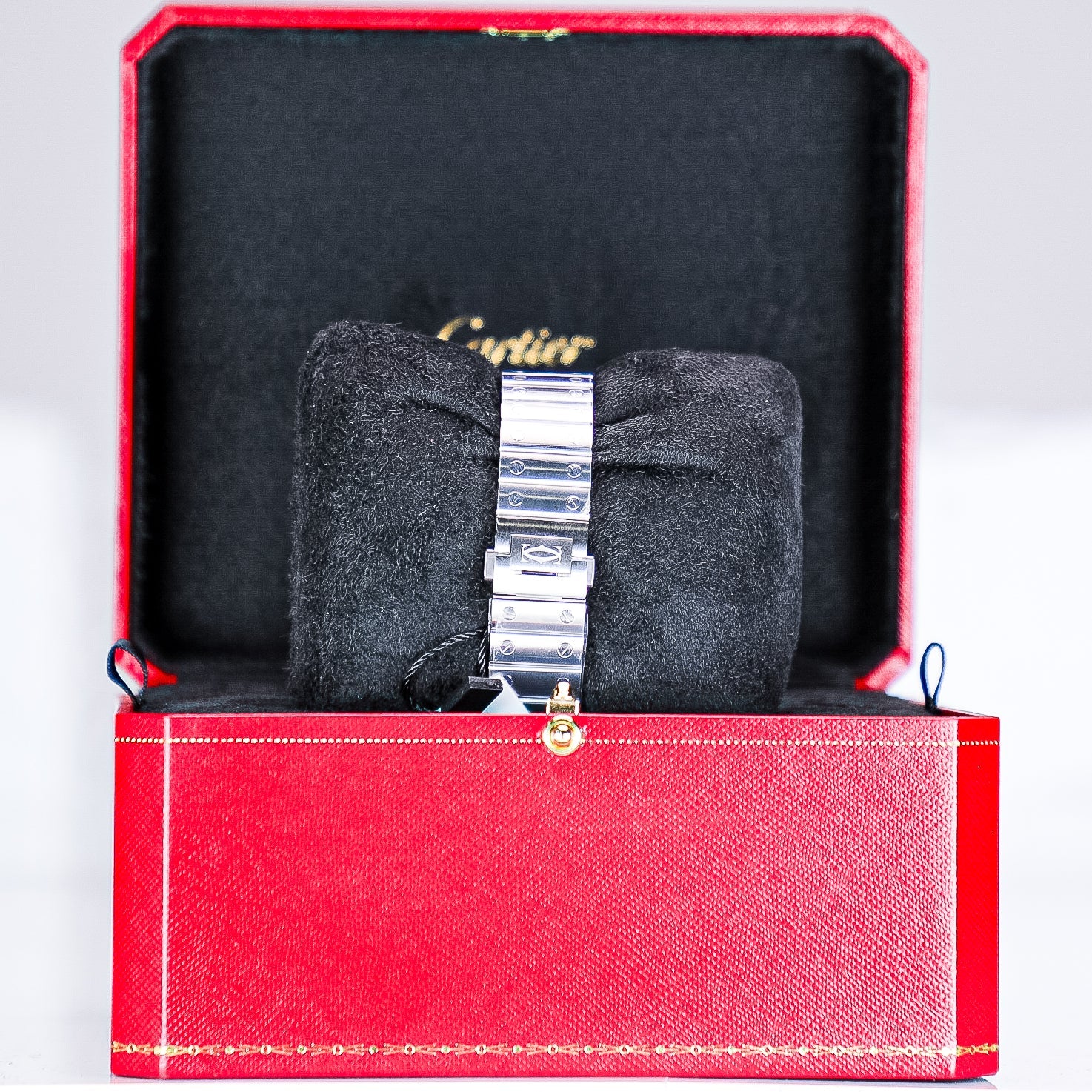 Cartier Santos 41.9 mm x 35.1 mm Medium Steel Silver Dial Bracelet WSSA0029 - WATCHXNYC