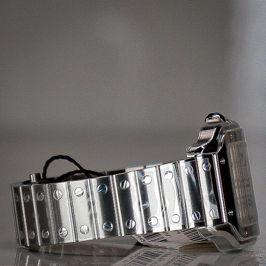 Cartier Santos 41.9 mm x 35.1 mm Medium Steel Silver Dial Bracelet WSSA0029 - WATCHXNYC