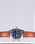 Patek Philippe Complications Calatrava Blue Varnished Dial White Gold Case Calf Leather Brown Strap 42mm 5524G-001 - WATCHXNYC