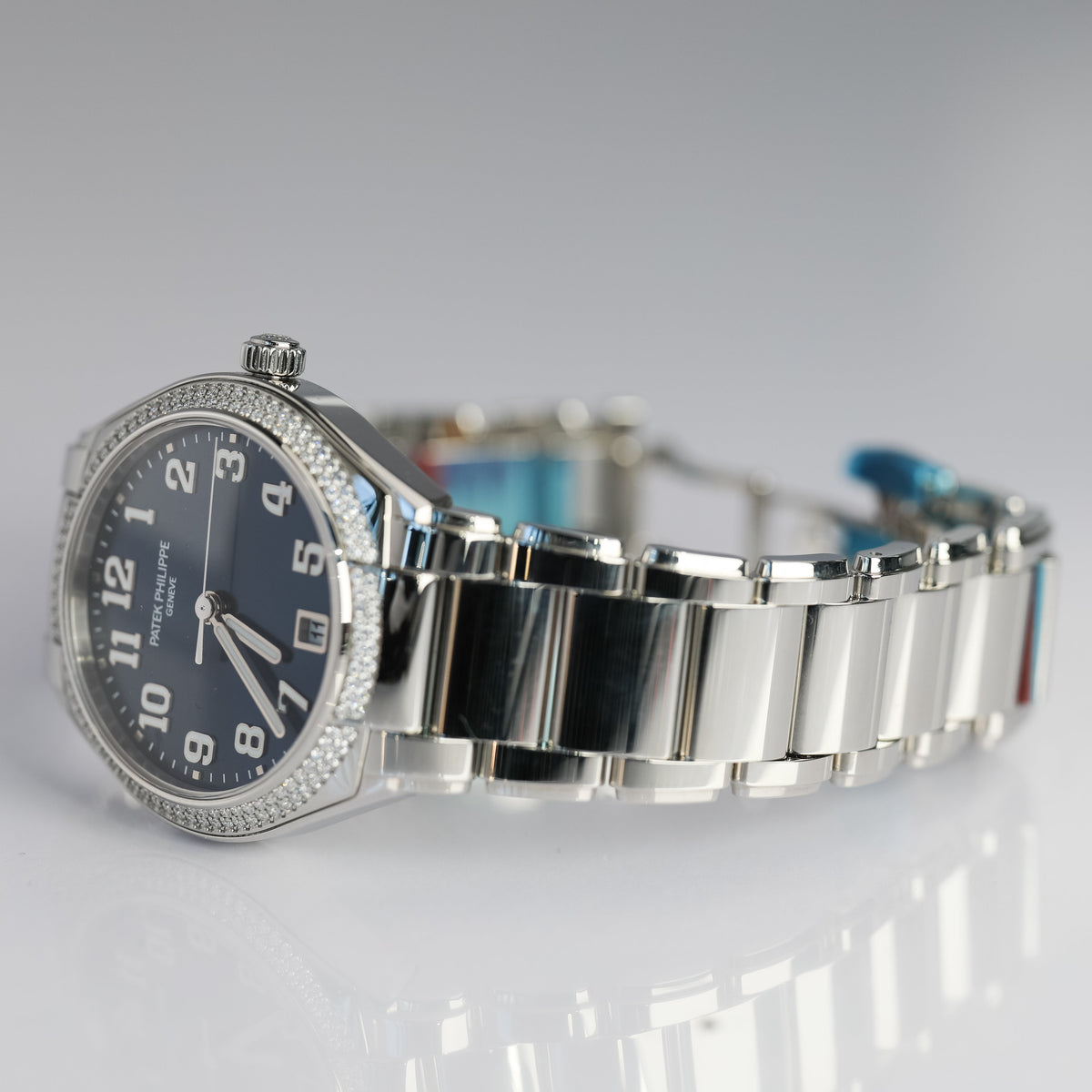 Patek Philippe Twenty~4 36 mm Blue Dial with Diamonds Stainless Steel Bracelet 7300/1200A-001 - WATCHXNYC