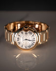 Cartier Ballon Bleu 36 mm Yellow gold Silver Dial Bracelet WGBB0046 - WATCHXNYC
