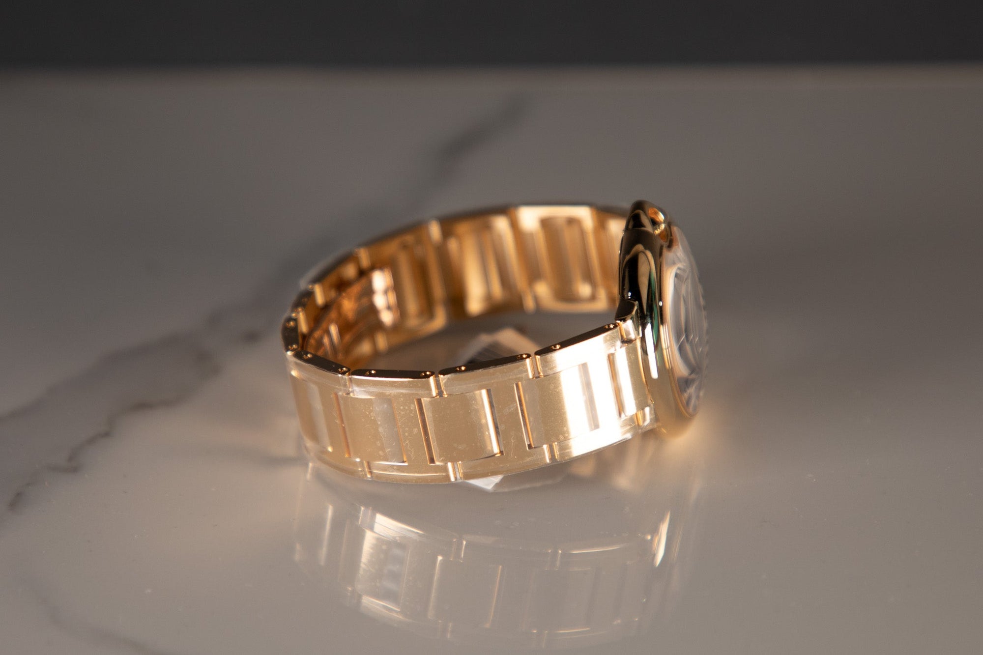 Cartier Ballon Bleu 36 mm Yellow gold Silver Dial Bracelet WGBB0046 - WATCHXNYC
