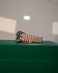 Rolex Day-Date 36 36 mm Green Aventurine Set With Diamonds Dial 18 kt Everose Gold President Bracelet 128235-0068 - WATCHXNYC