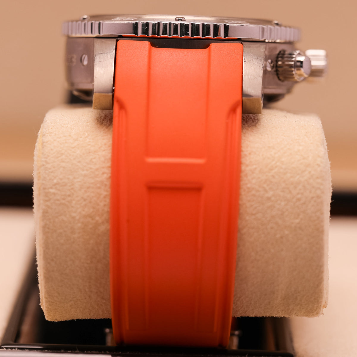 Hermes Clipper Diver Chronograph Grey Automatic Winding 42mm Orange Rubber Bracelet CP.2941 - WATCHXNYC
