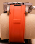 Hermes Clipper Diver Chronograph Grey Automatic Winding 42mm Orange Rubber Bracelet CP.2941 - WATCHXNYC