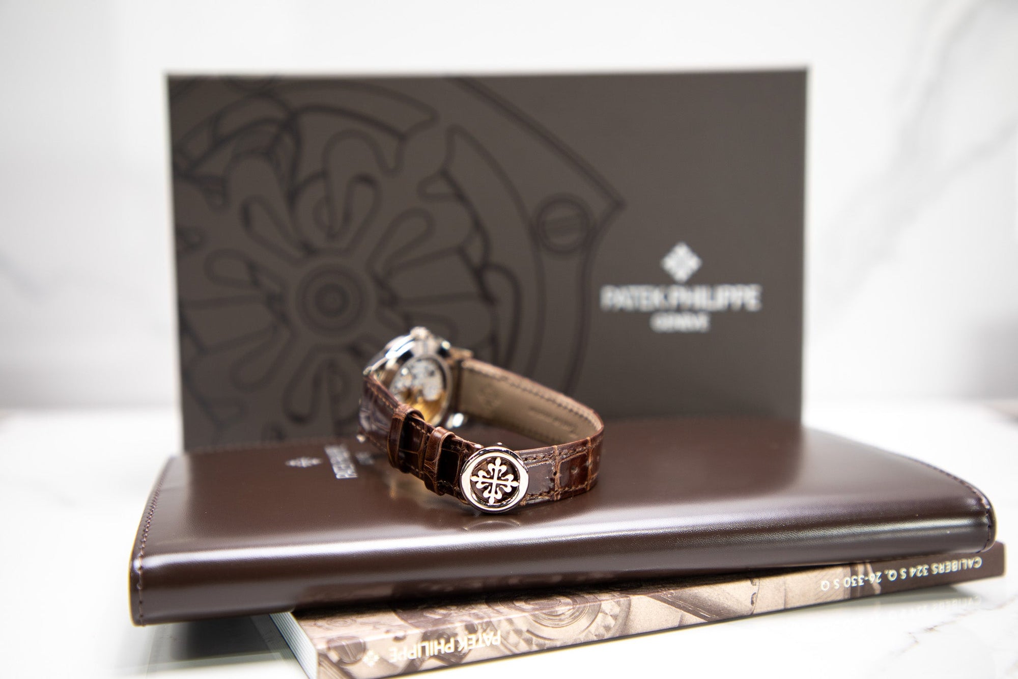Patek Philippe Grand Complications 40 mm Salmon Dial White Gold   Leather Strap 5320G-011 - WATCHXNYC