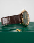 Rolex 1908 39 mm Intense White Dial 18 Kt Yellow Gold Matt Brown   Leather Strap m52508-0006 - WATCHXNYC