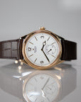 Rolex 1908 39 mm Intense White Dial 18 Kt Yellow Gold Matt Brown   Leather Strap m52508-0006 - WATCHXNYC