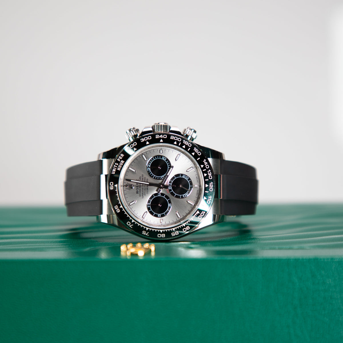 Rolex Cosmograph Daytona 40 mm Steel and Bright Black  Dial 18 kt White Gold Oysterflex Bracelet 126519ln-0006 - WATCHXNYC