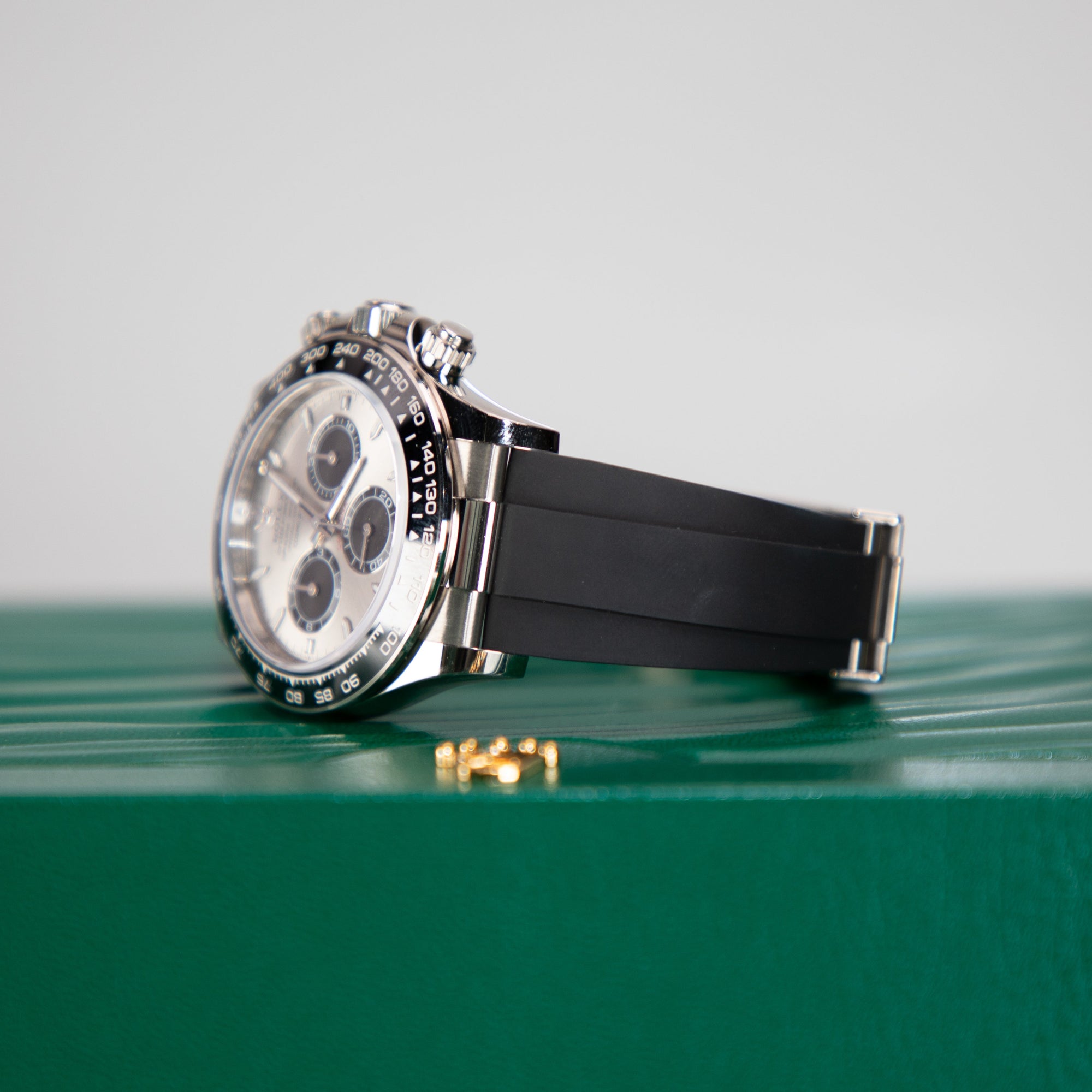 Rolex Cosmograph Daytona 40 mm Steel and Bright Black  Dial 18 kt White Gold Oysterflex Bracelet 126519ln-0006 - WATCHXNYC