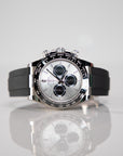 Rolex Cosmograph Daytona 40 mm Steel and Bright Black  Dial 18 kt White Gold Oysterflex Bracelet 126519ln-0006 - WATCHXNYC