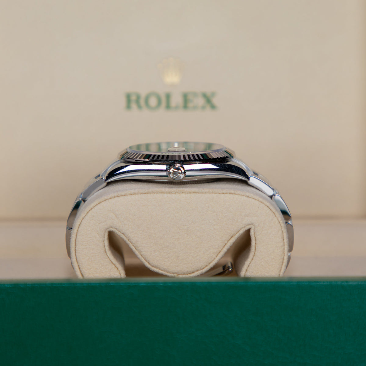 Rolex Datejust 41 mm Wimbledon Slate Dial Oystersteel and White Gold Oyster Bracelet 126334-0021 - WATCHXNYC