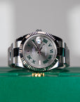 Rolex Datejust 41 mm Wimbledon Slate Dial Oystersteel and White Gold Oyster Bracelet 126334-0021 - WATCHXNYC
