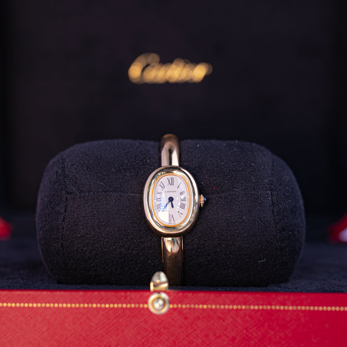 Cartier Baignoire Mini 18k Yellow Gold Silver Dial Bracelet WGBA0045 - WATCHXNYC