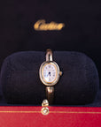 Cartier Baignoire Mini 18k Yellow Gold Silver Dial Bracelet WGBA0045 - WATCHXNYC