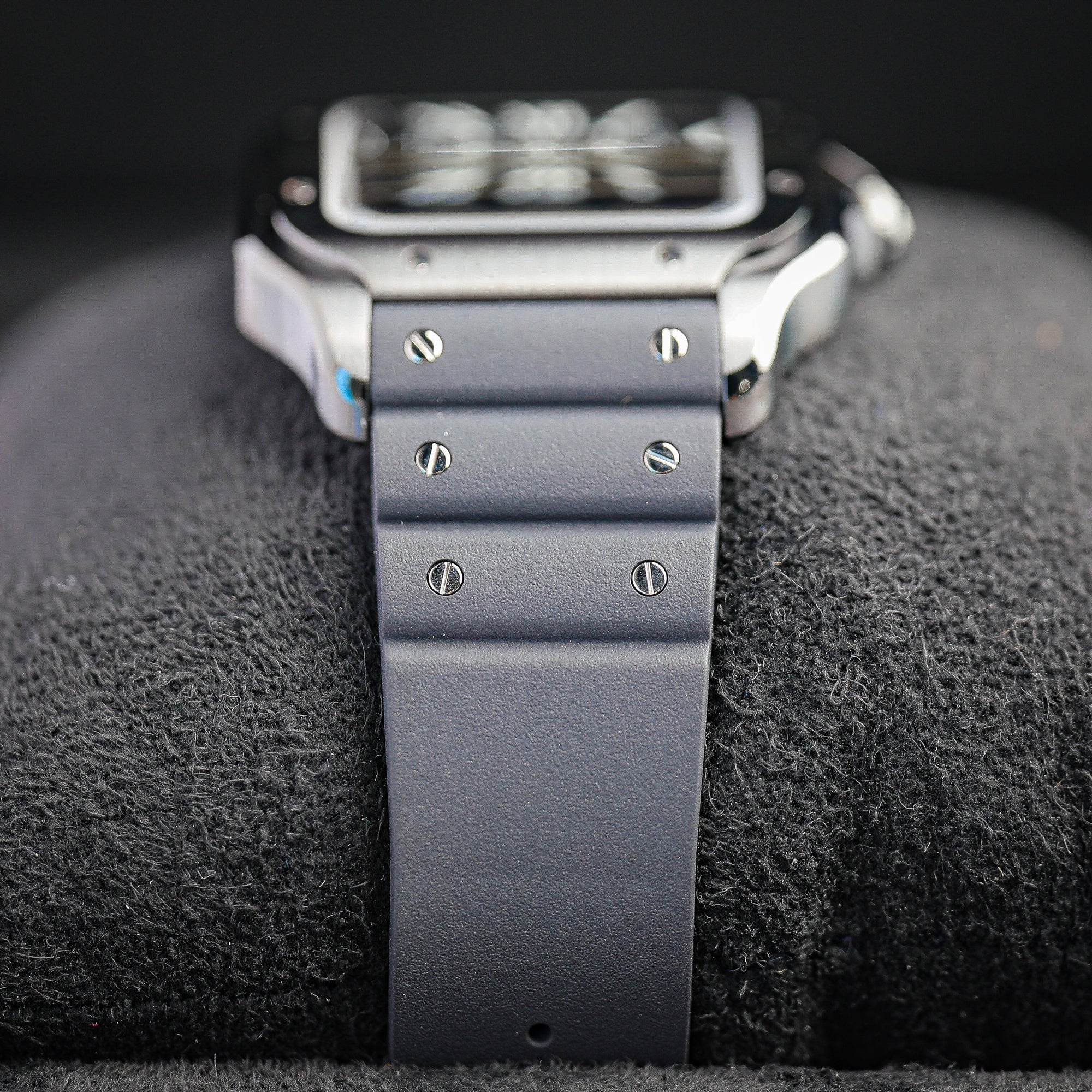 Cartier Santos 47.5 mm x 39.8 mm Large Steel Black Dial Bracelet WSSA0039 - WATCHXNYC