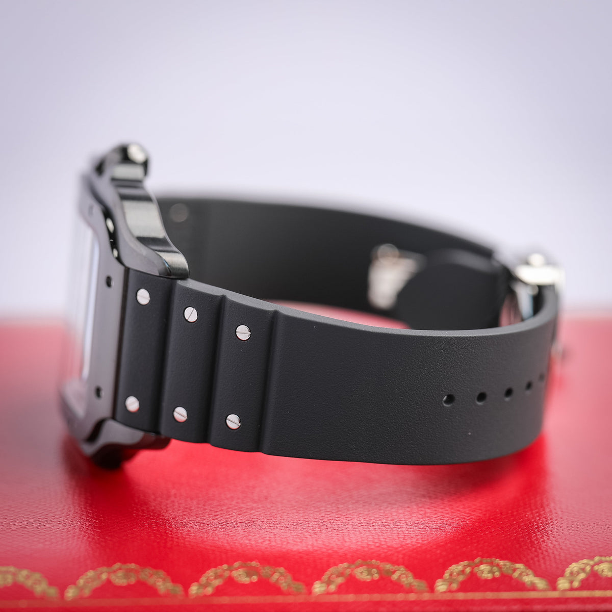 Cartier Santos 47.5 mm x 39.8 mm Large Steel Black Dial Bracelet WSSA0039 - WATCHXNYC