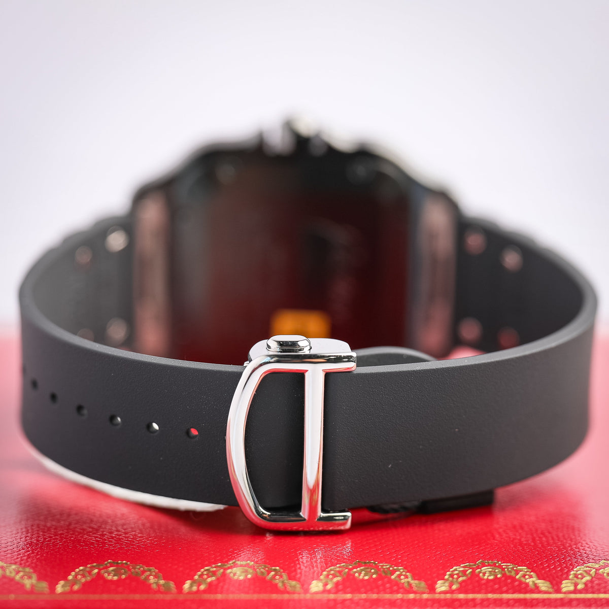 Cartier Santos 47.5 mm x 39.8 mm Large Steel Black Dial Bracelet WSSA0039 - WATCHXNYC