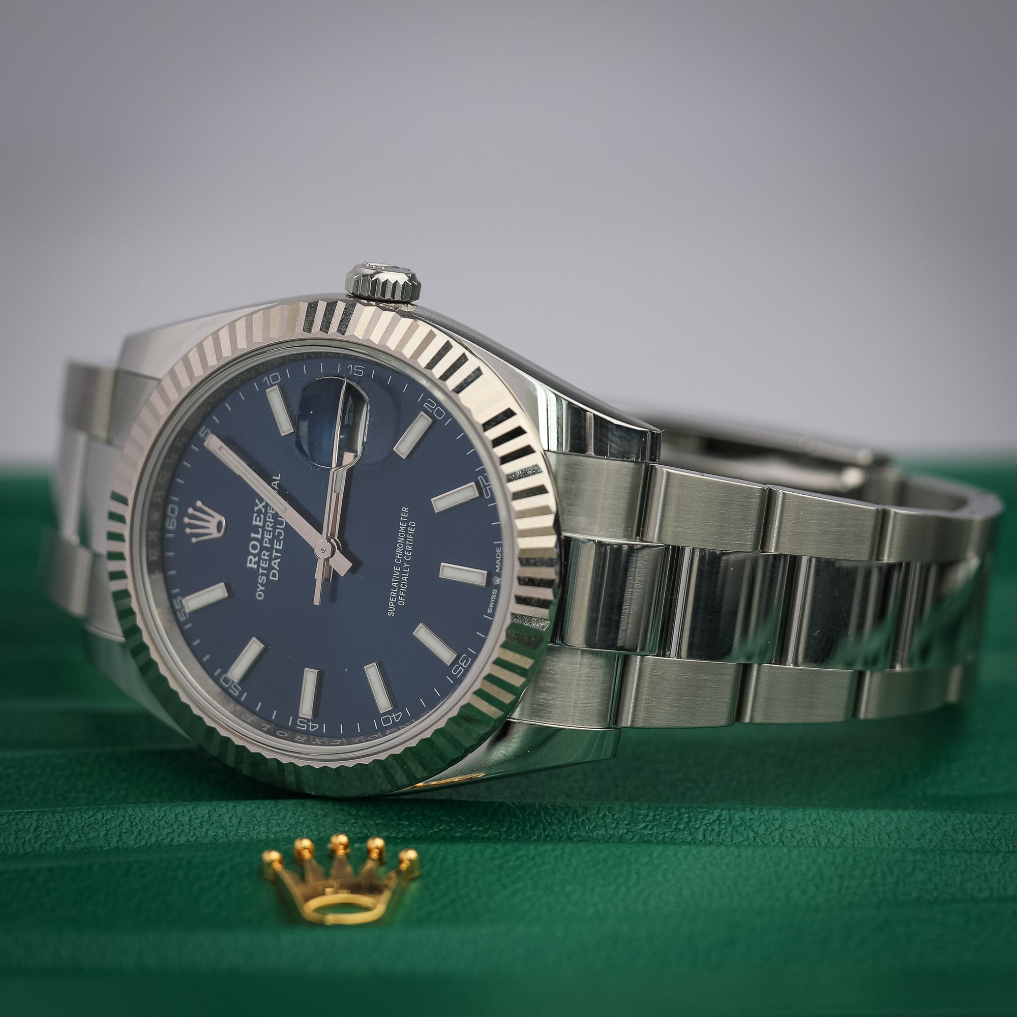 2025 Rolex Datejust Oyster Blue Dial 41mm 126334 - WATCHXNYC