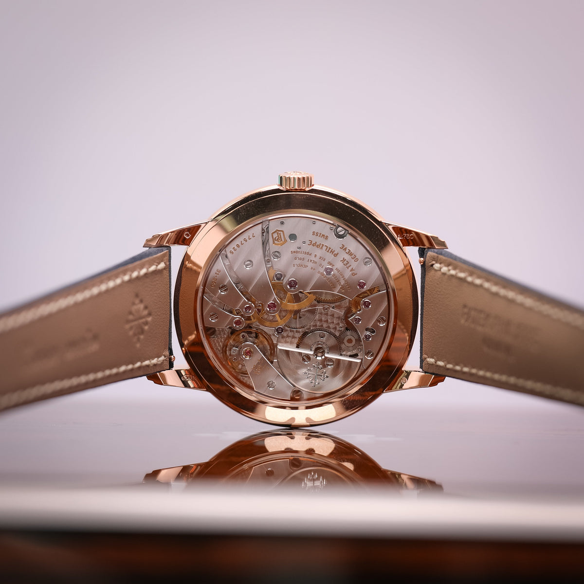 Patek Philippe Complications Blue Dial Rose Gold Case   Blue Strap 42 mm 5224R-001 - WATCHXNYC