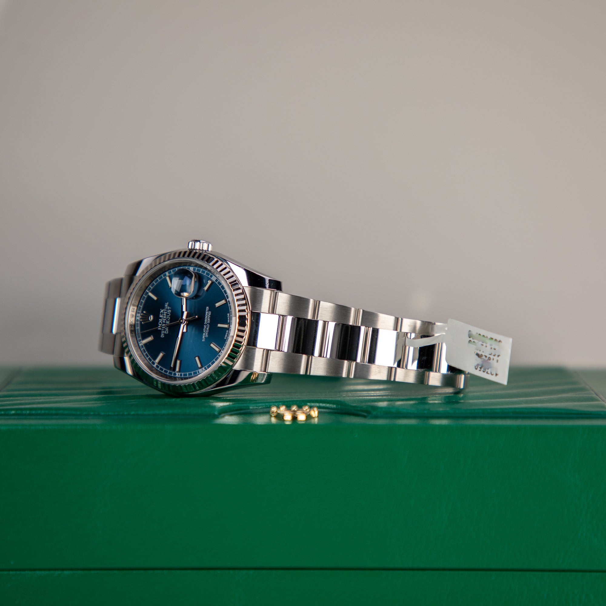 Rolex Datejust 36 36mm Bright Blue  Dial Oystersteel and White Gold Oyster Bracelet 126234-0018 - WATCHXNYC