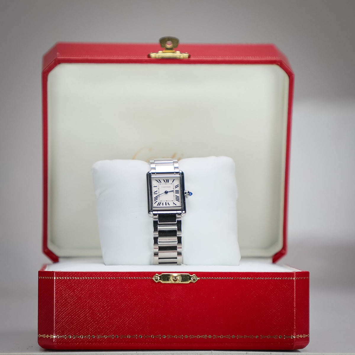 Cartier Tank Must 29.5 mm x 22.0 mm Silver Dial Steel Bracelet WSTA0107 - WATCHXNYC