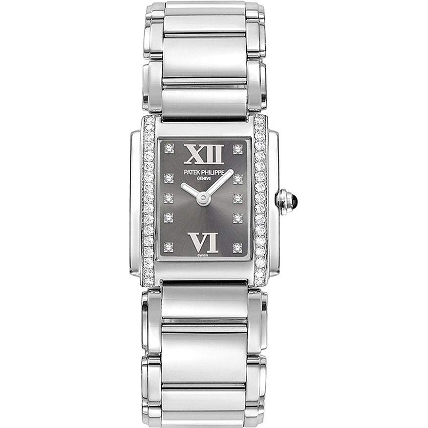 Patek Philippe 4910/10A-010 Twenty~4 25mm x 30mm Gray Dial Stainless Steel - WATCHXNYC