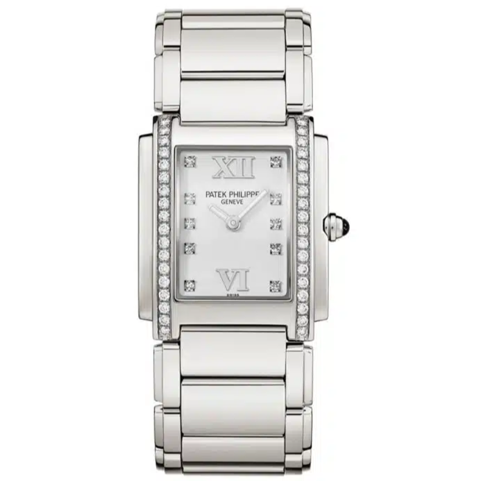 Patek Philippe 4910/10A-011 Twenty~4 25mm x 30mm White Dial Stainless Steel - WATCHXNYC