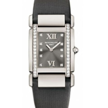 Patek Philippe 4920G-001 Twenty~4 25mm x 30mm Gray Dial White Gold - WATCHXNYC