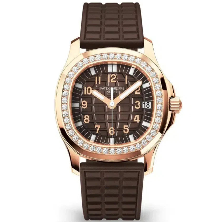 Patek Philippe Aquanaut 35.6mm Brown Dial Rose Gold 5068R-001 - WATCHXNYC