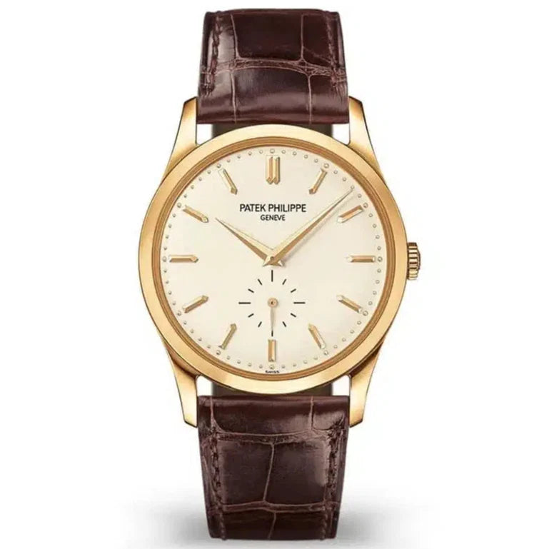 Patek Philippe Calatrava 37mm Opaline White Dial Yellow Gold 5196J-001 - WATCHXNYC